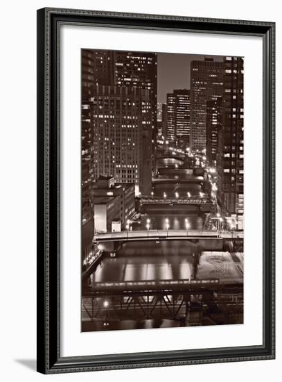 Chicago Bridges BW-Steve Gadomski-Framed Photographic Print