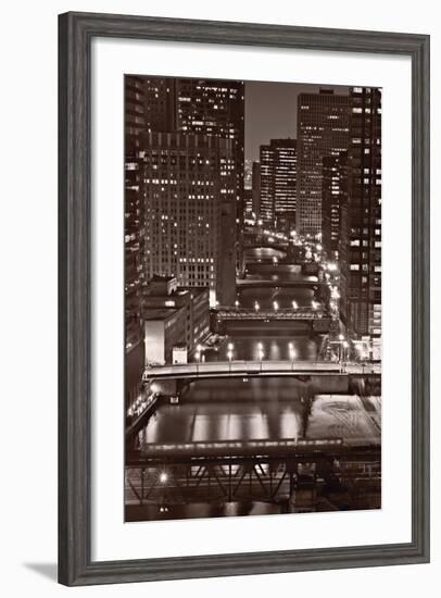 Chicago Bridges BW-Steve Gadomski-Framed Photographic Print