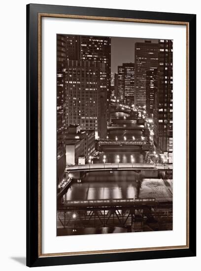 Chicago Bridges BW-Steve Gadomski-Framed Photographic Print