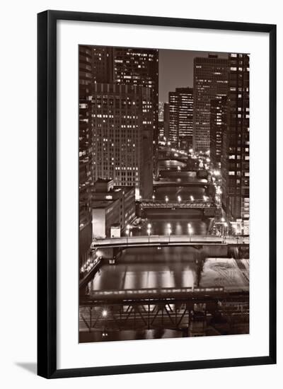 Chicago Bridges BW-Steve Gadomski-Framed Photographic Print