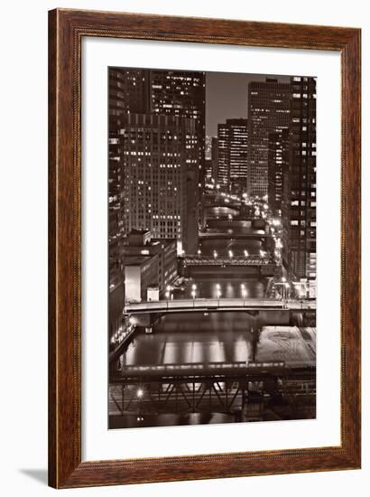 Chicago Bridges BW-Steve Gadomski-Framed Photographic Print