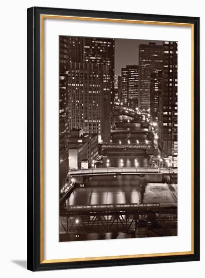 Chicago Bridges BW-Steve Gadomski-Framed Photographic Print