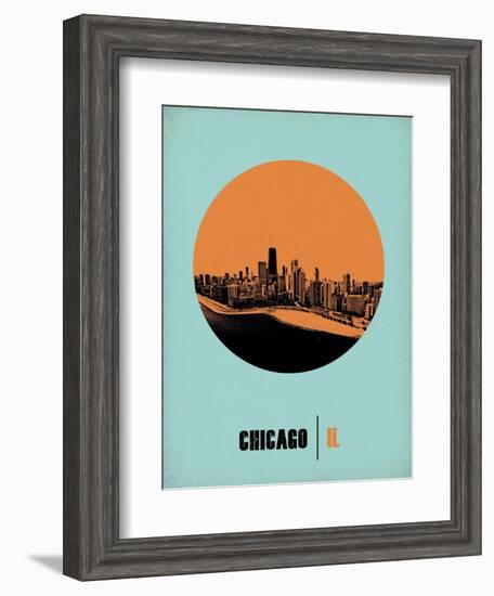 Chicago Circle Poster 1-NaxArt-Framed Art Print