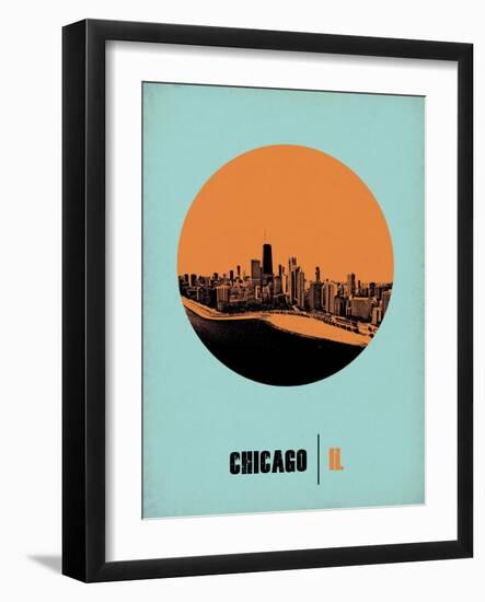 Chicago Circle Poster 1-NaxArt-Framed Art Print