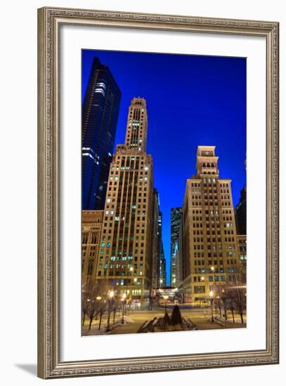 Chicago City Canyon-Steve Gadomski-Framed Photographic Print