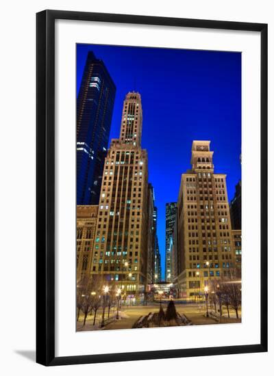 Chicago City Canyon-Steve Gadomski-Framed Photographic Print