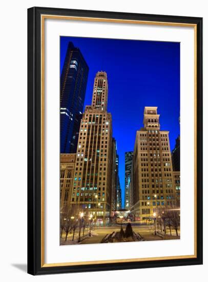 Chicago City Canyon-Steve Gadomski-Framed Photographic Print