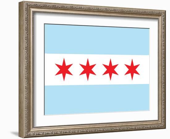 Chicago City Flag Poster Print-null-Framed Art Print