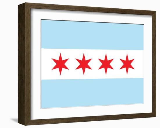 Chicago City Flag Poster Print-null-Framed Art Print