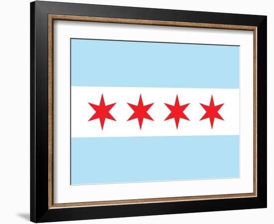 Chicago City Flag Poster Print-null-Framed Art Print