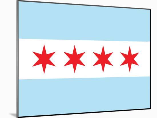 Chicago City Flag Poster Print-null-Mounted Art Print