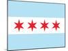 Chicago City Flag Poster Print-null-Mounted Art Print