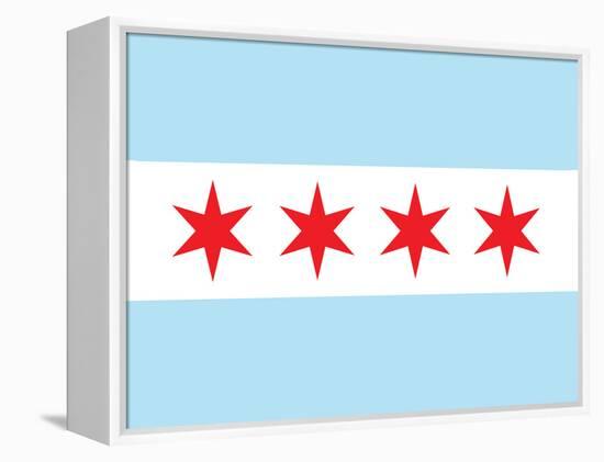 Chicago City Flag Poster Print-null-Framed Stretched Canvas