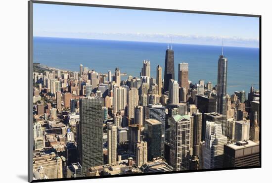 Chicago City Skyline and Lake Michigan, Chicago, Illinois, United States of America, North America-Amanda Hall-Mounted Photographic Print