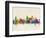 Chicago City Skyline-Michael Tompsett-Framed Art Print