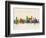 Chicago City Skyline-Michael Tompsett-Framed Art Print