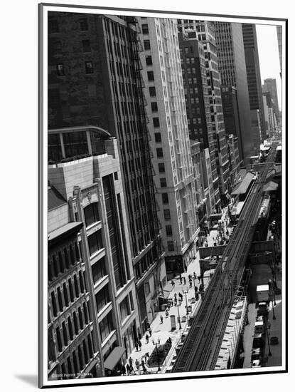 Chicago city street-Patrick  J. Warneka-Mounted Photographic Print