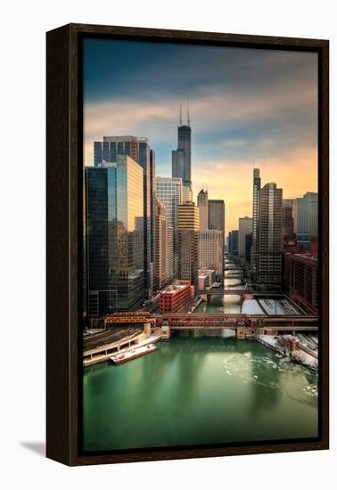 Chicago City View Afternoon-Steve Gadomski-Framed Premier Image Canvas