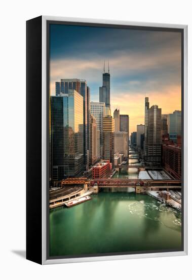 Chicago City View Afternoon-Steve Gadomski-Framed Premier Image Canvas