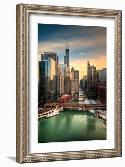 Chicago City View Afternoon-Steve Gadomski-Framed Photographic Print