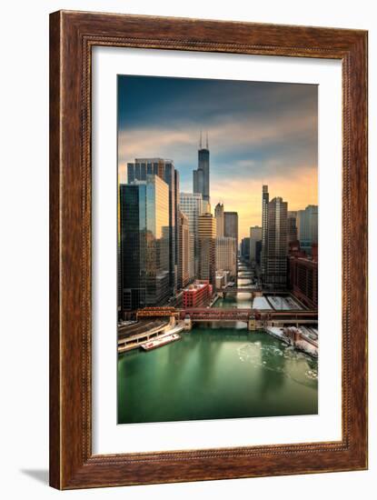 Chicago City View Afternoon-Steve Gadomski-Framed Photographic Print