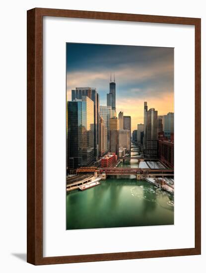 Chicago City View Afternoon-Steve Gadomski-Framed Photographic Print