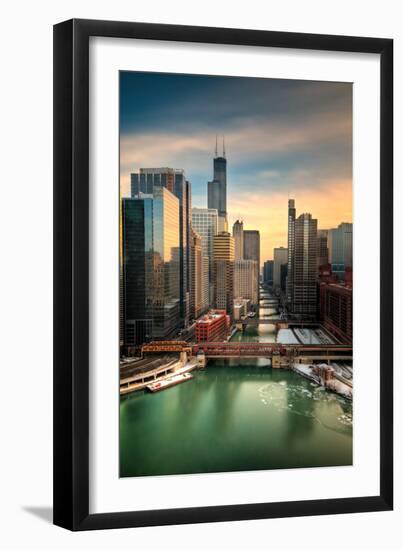 Chicago City View Afternoon-Steve Gadomski-Framed Photographic Print