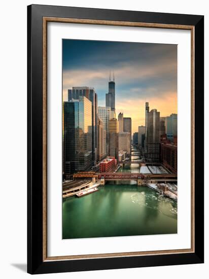 Chicago City View Afternoon-Steve Gadomski-Framed Photographic Print