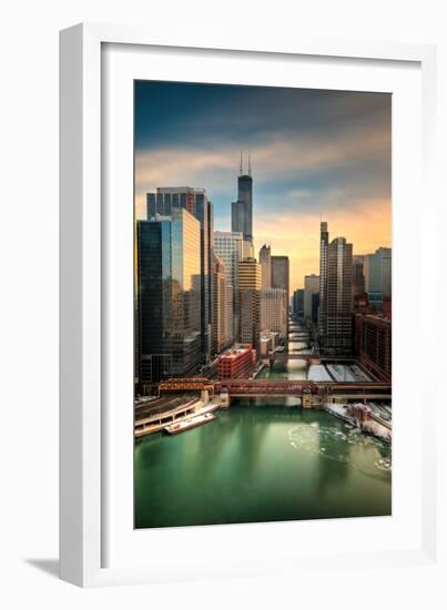 Chicago City View Afternoon-Steve Gadomski-Framed Photographic Print