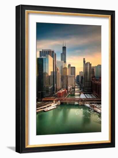 Chicago City View Afternoon-Steve Gadomski-Framed Photographic Print