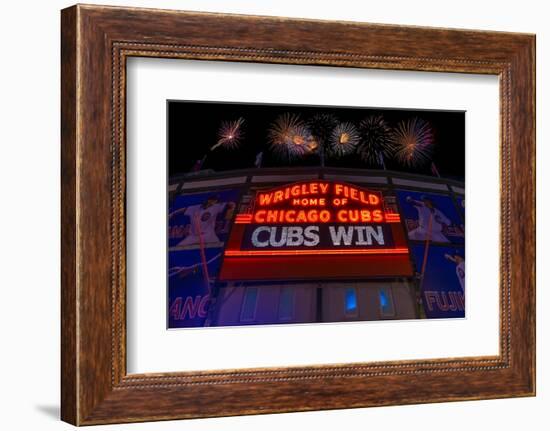 Chicago Cubs Win Fireworks Night-Steve Gadomski-Framed Photographic Print