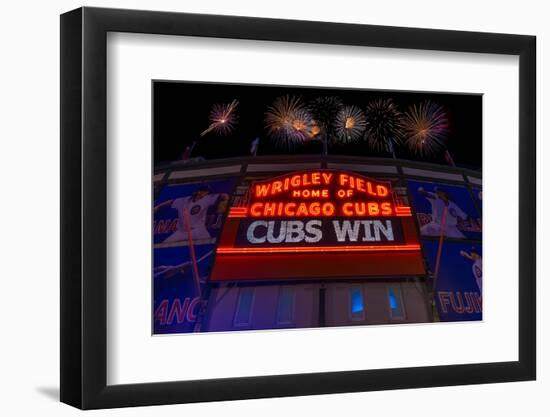 Chicago Cubs Win Fireworks Night-Steve Gadomski-Framed Photographic Print