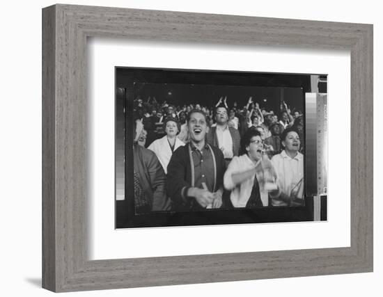 Chicago Fans Cheer White Sox at Comiskey Park-Michael Rougier-Framed Photographic Print