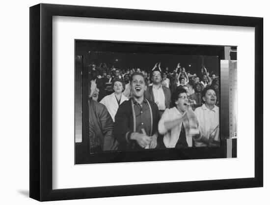 Chicago Fans Cheer White Sox at Comiskey Park-Michael Rougier-Framed Photographic Print