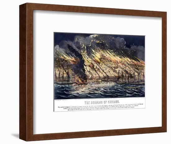 Chicago: Fire, 1871-Currier & Ives-Framed Premium Giclee Print