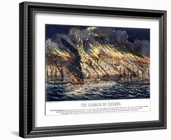 Chicago: Fire, 1871-Currier & Ives-Framed Giclee Print