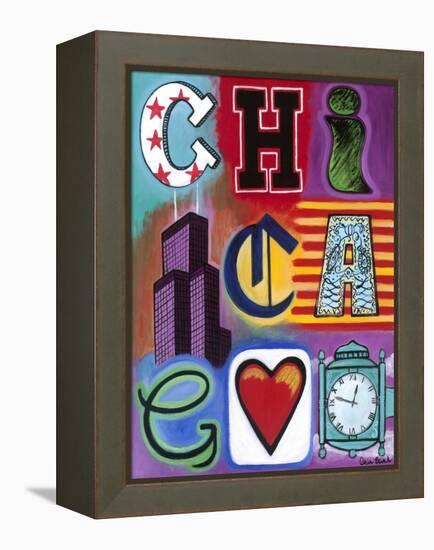 Chicago Flag-Carla Bank-Framed Premier Image Canvas