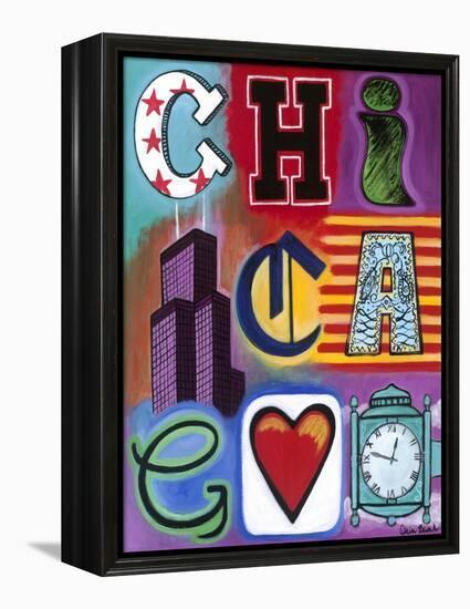 Chicago Flag-Carla Bank-Framed Premier Image Canvas