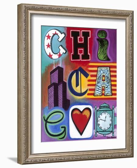 Chicago Flag-Carla Bank-Framed Giclee Print