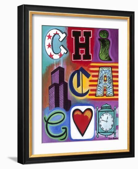 Chicago Flag-Carla Bank-Framed Giclee Print