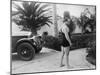 Chicago Gangster Al Capone Wearing a Bathing Suit at His Florida Home-null-Mounted Photo