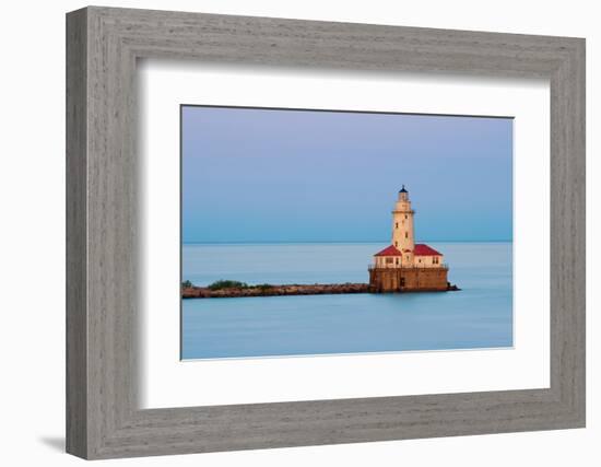 Chicago Harbor Light.-rudi1976-Framed Photographic Print