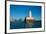 Chicago Harbor Lighthouse with skyscraper in the background, Lake Michigan, Chicago, Cook County...-null-Framed Photographic Print
