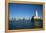 Chicago Harbor Lighthouse with skyscraper in the background, Lake Michigan, Chicago, Cook County...-Panoramic Images-Framed Premier Image Canvas