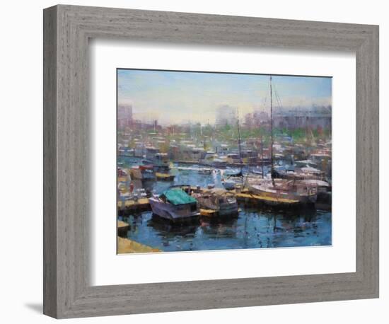 Chicago Harbor-Mark Lague-Framed Art Print