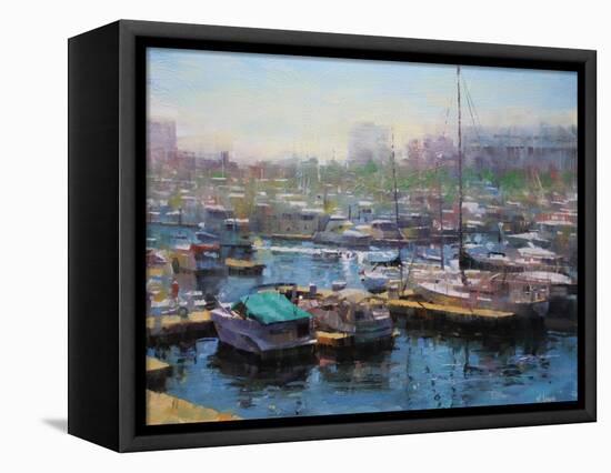 Chicago Harbor-Mark Lague-Framed Stretched Canvas