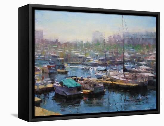 Chicago Harbor-Mark Lague-Framed Stretched Canvas