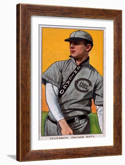 Chicago, IL, Chicago Cubs, Ed Reulbach, Baseball Card-Lantern Press-Framed Premium Giclee Print