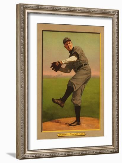 Chicago, IL, Chicago Cubs, Orval Overall, Baseball Card-Lantern Press-Framed Art Print
