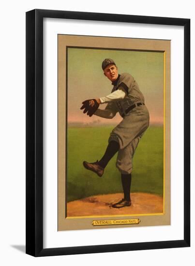 Chicago, IL, Chicago Cubs, Orval Overall, Baseball Card-Lantern Press-Framed Art Print